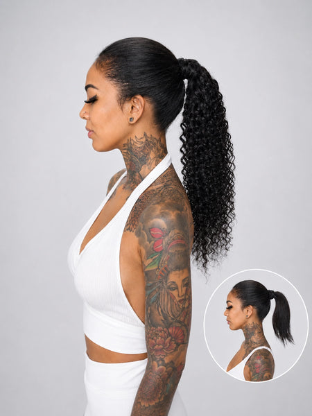 Wrap Around Ponytail Extensions | Curly