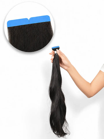 2 Flowers Tape Hair Extensions | Set of 20 pcs | Straight