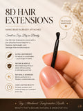 8D Hair Extensions | Pack of 25 strands | Straight