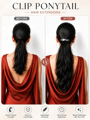Flat Clip Ponytail Extensions