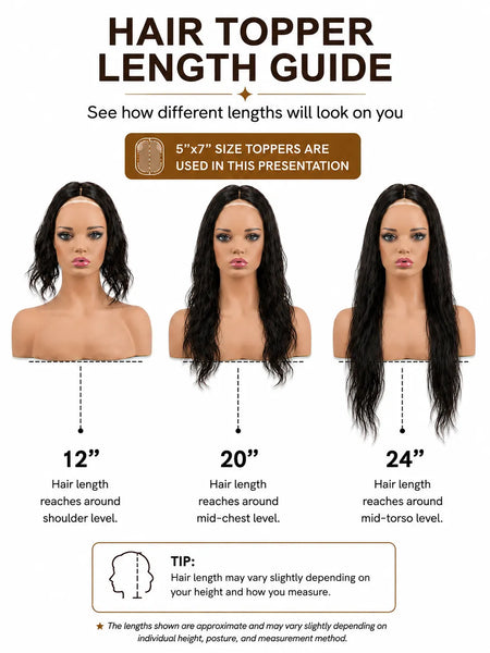 2" x 4" | Silk Base Hair Topper