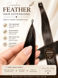 Feather Hair Extensions | Pack of 25 strands | Straight