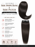 Invisible Side Swipe Bang with Side Patch – 3 Styles in 1