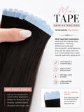 Mini-Tape Hair Extensions | Set of 20 pcs | Straight