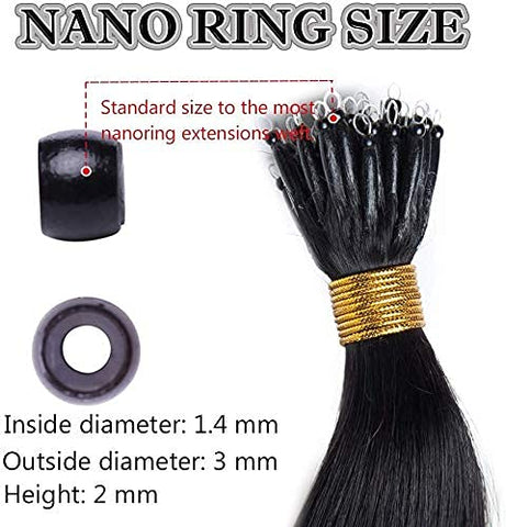 Nano Rings for Hair Extensions, 1000 pieces